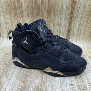 Youth Size 7Y Women's Size 8.5 - Jordan‎ True Flight Basketball Shoes Black Gold